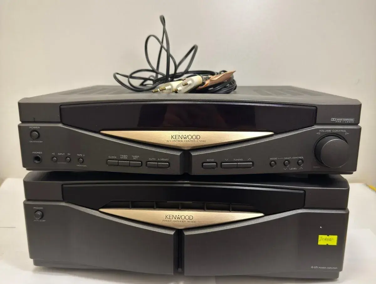 Kenwood C-V100 + M-A1000 - AV zesilovač (retro hi-fi set)