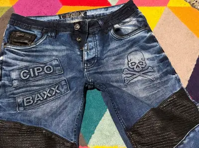 CIPO BAXX EXTRAVAGANTNÍ STYLOVÉ KRÁSNÉ PÁNSKÉ SLIM JEANS-W32