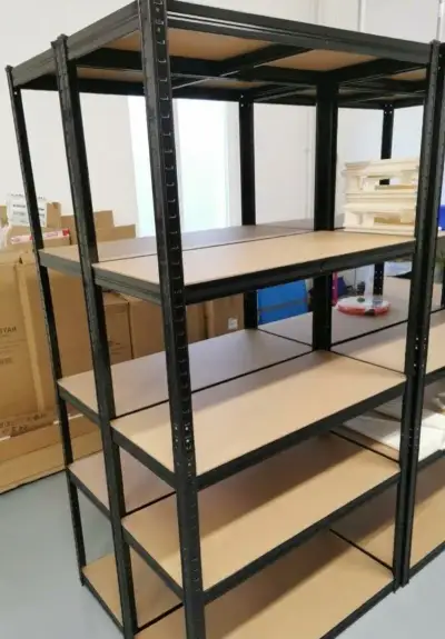 10x Kovový regál 180x90x40cm/lak.černý/5policový/nosn:875kg