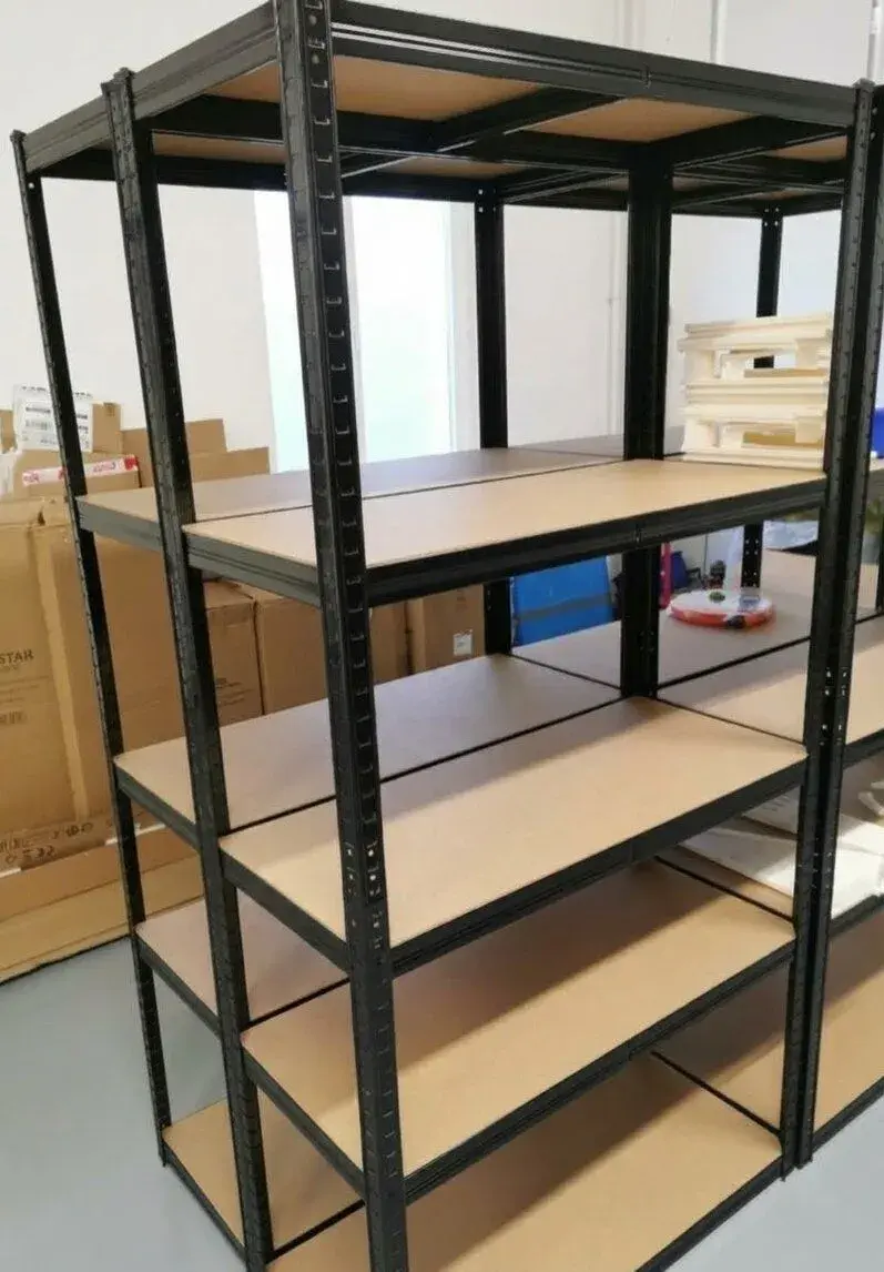 10x Kovový regál 180x90x40cm/lak.černý/5policový/nosn:875kg