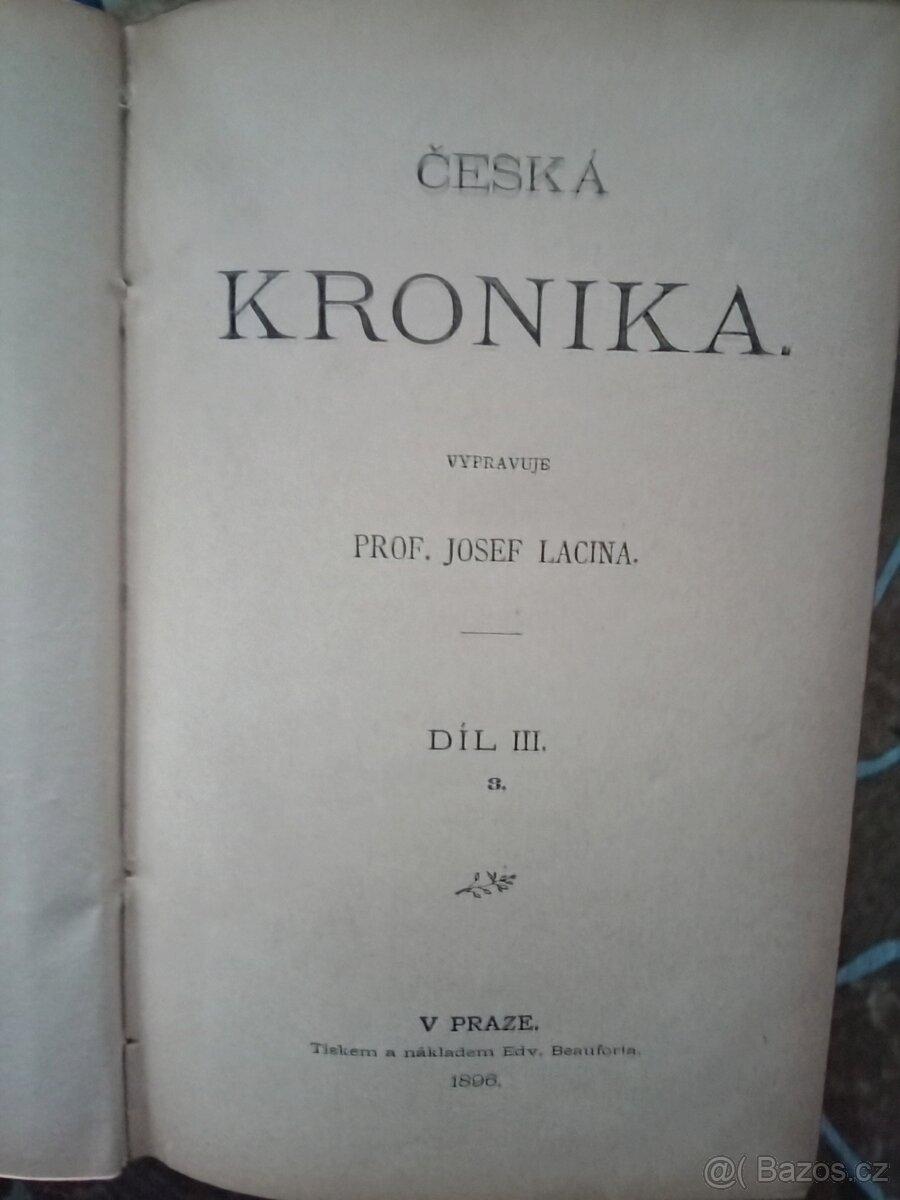 Česká kronika prof. J.Lacina 1896