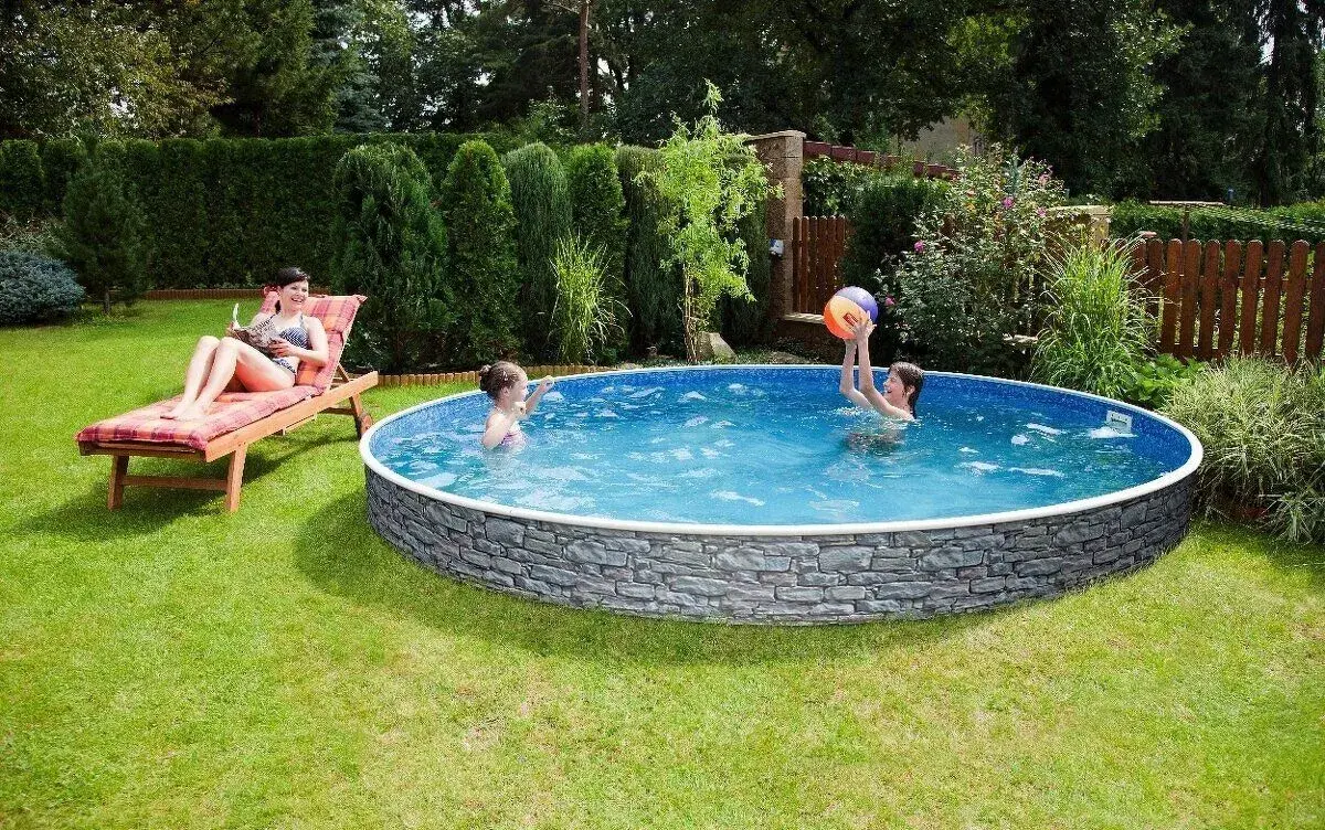 bazén Azuro Vario V1 Plus s dekorem přírodního kamene