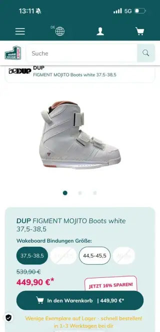 Nové Wakeboard vázání DUP Figment Mojito White