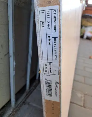 Dveře Masonite pravé plné bílé 60