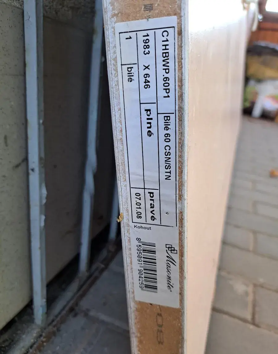 Dveře Masonite pravé plné bílé 60
