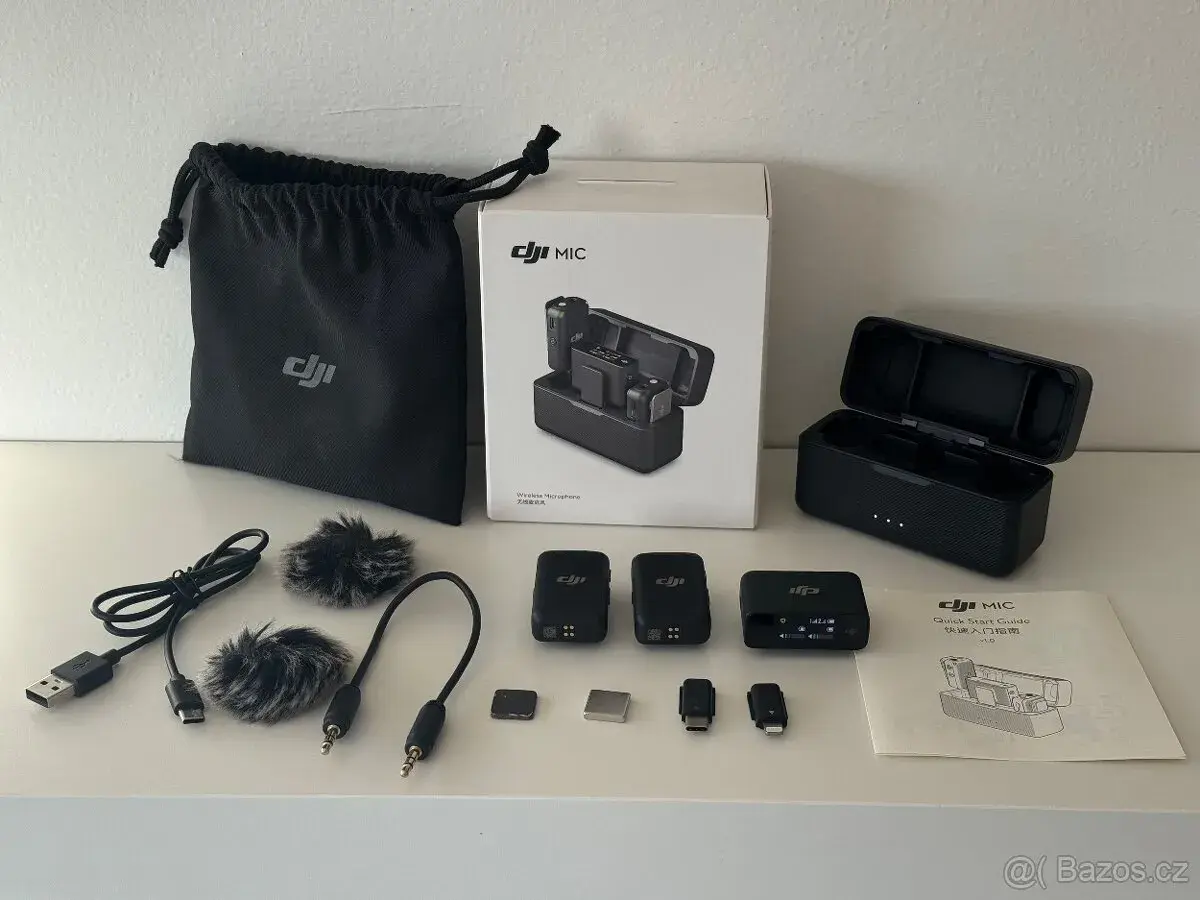 Bezdrátové mikrofony DJI Mic (2 TX + 1 RX + nabíjecí pouzdro