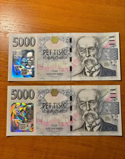 Výroční bankovka 5000 Kč s přítiskem