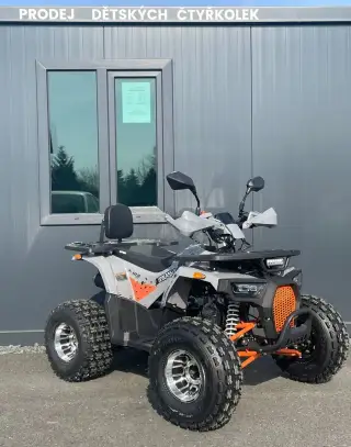DĚTSKÁ ČTYŘKOLKA Piranha 125 ccm Automat šedooranžová