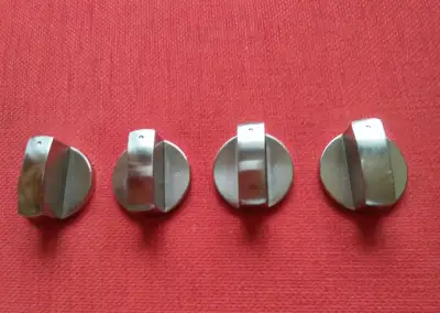 Plynové knoflíky na ovládání,kovové,4 kusy, hřídelka 6mm