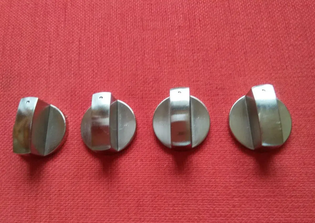 Plynové knoflíky na ovládání,kovové,4 kusy, hřídelka 6mm