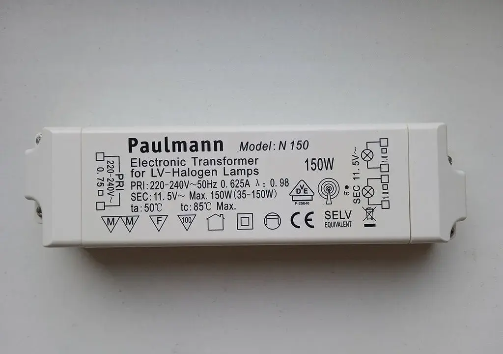 Transformátor Paulmann N 150 + halogenové žárovky