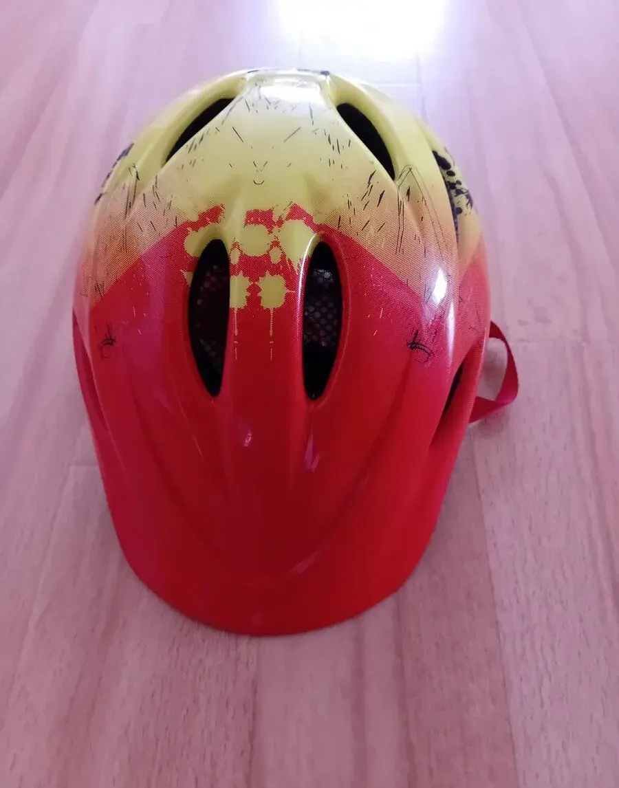 Dětská cyklistická přilba R2 DUCKY červeno/žlutá