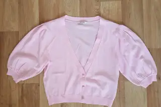 Krátký růžový svetřík na knoflíky, vel. 34 XS, Orsay