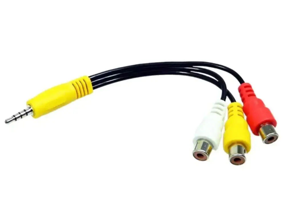 Redukce 3.5mm jack / kabel 3xCINCH - 2 x Audio + Video