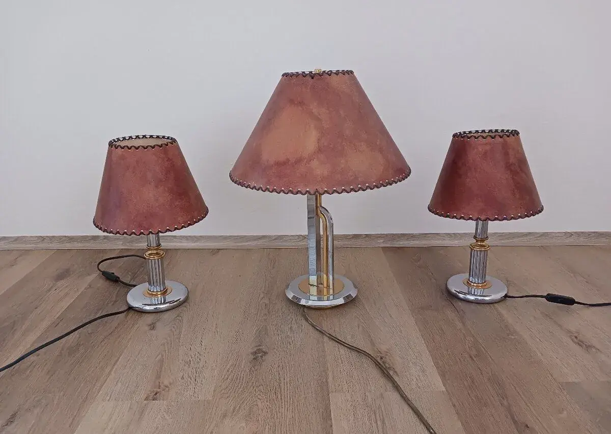 Dobové retro bankovní lampy, lampičky