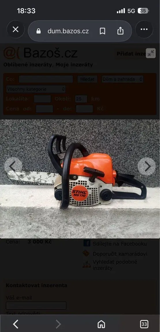 Pila stihl ms170
