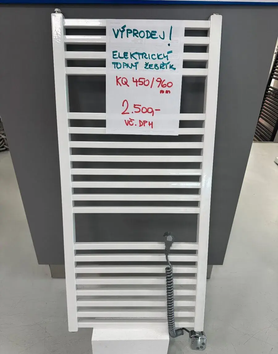 Elektrický otopný žebřík 450x960mm s termostatem 300W