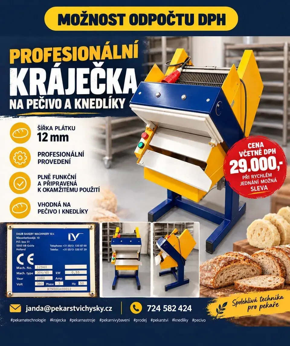 Profesionální kráječka na pečivo a knedlíky – 12 mm