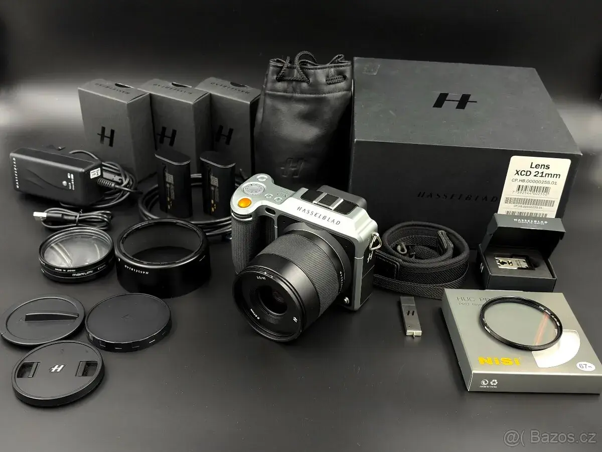 Hasselblad X1D-50C + XCD 45mm/f3,5 a příslušenství