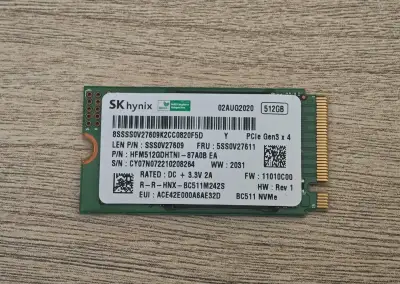 NVMe SSD SKHynix, 512 GB, M.2 2242