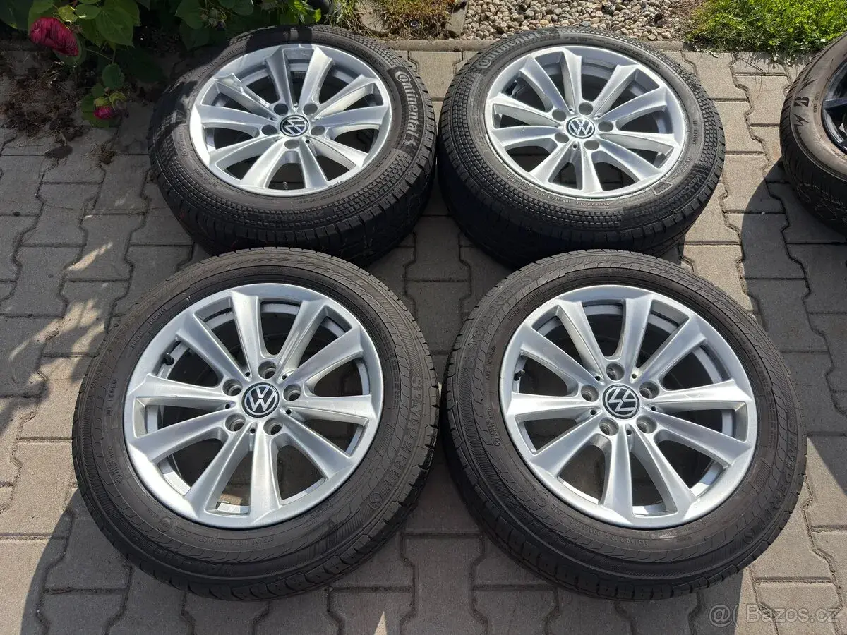 4x al kola 5x120 + pneu letní 215/60 R17C