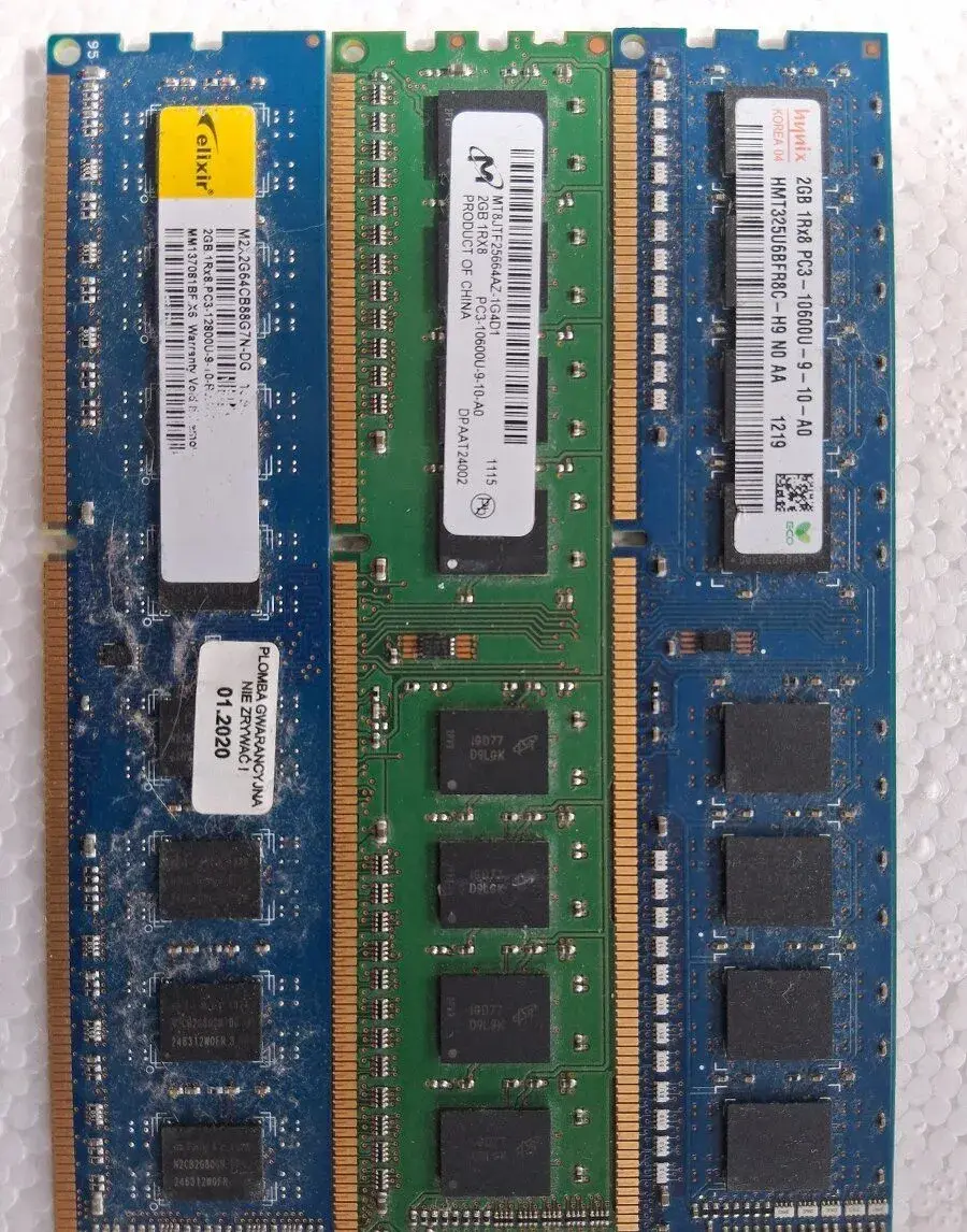 6× RAM DDR3 2GB PC3-10600/12800