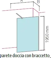 sprchová stěna fix 180cm x h200cm- výprodej