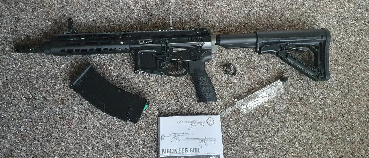 Airsoftová zbraň MGCR 556 GBB 7" plyn blowback,