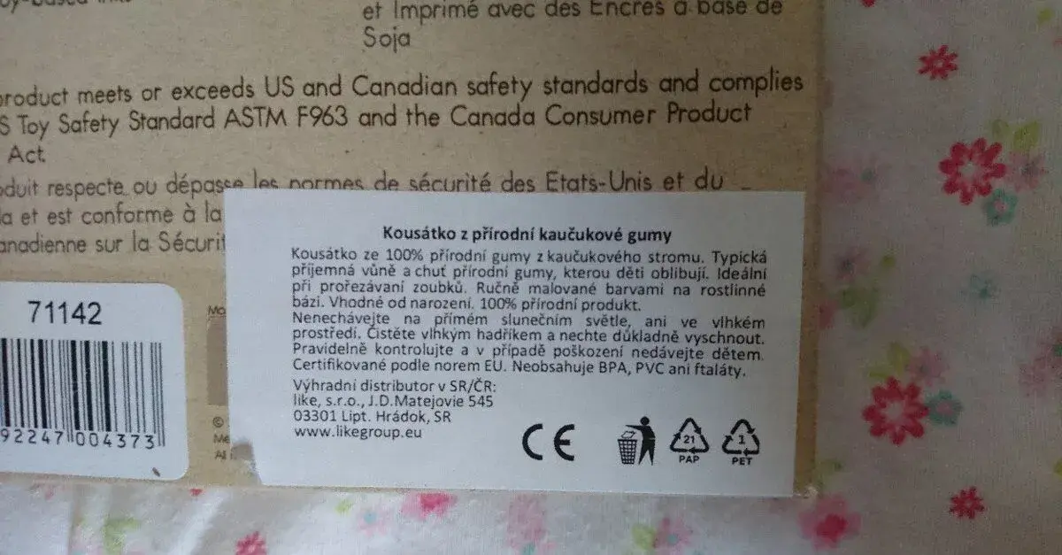 Kousatko z přírodní kaučukové gumy