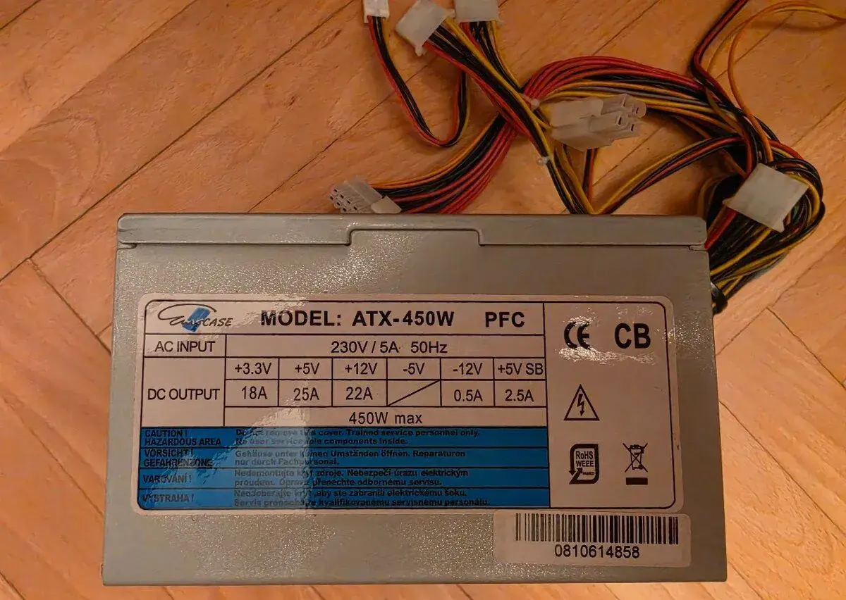 PC zdroj Eurocase ATX-450W (450W)