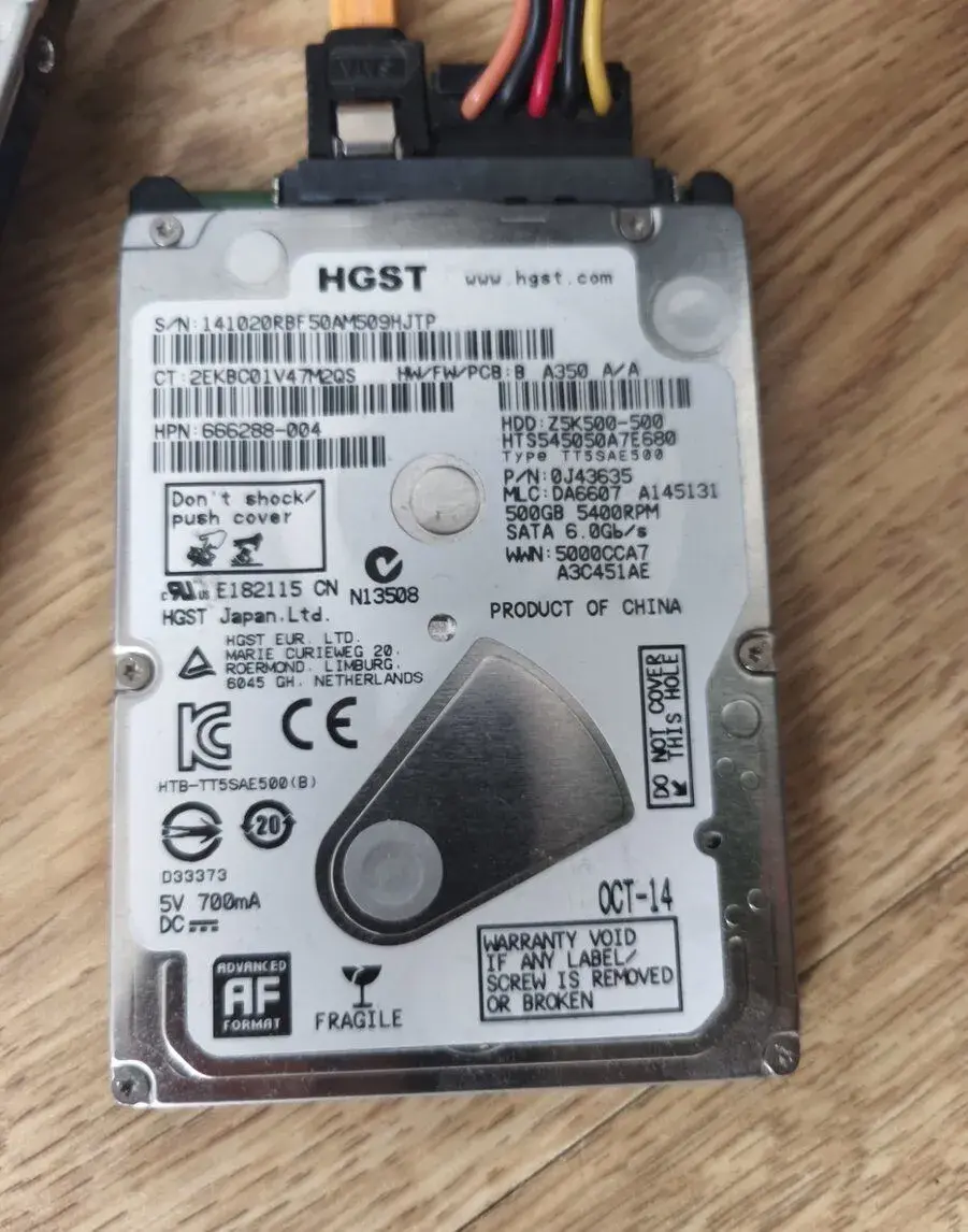 500GB 2,5" Hdd Hgst HTS545050A7E680