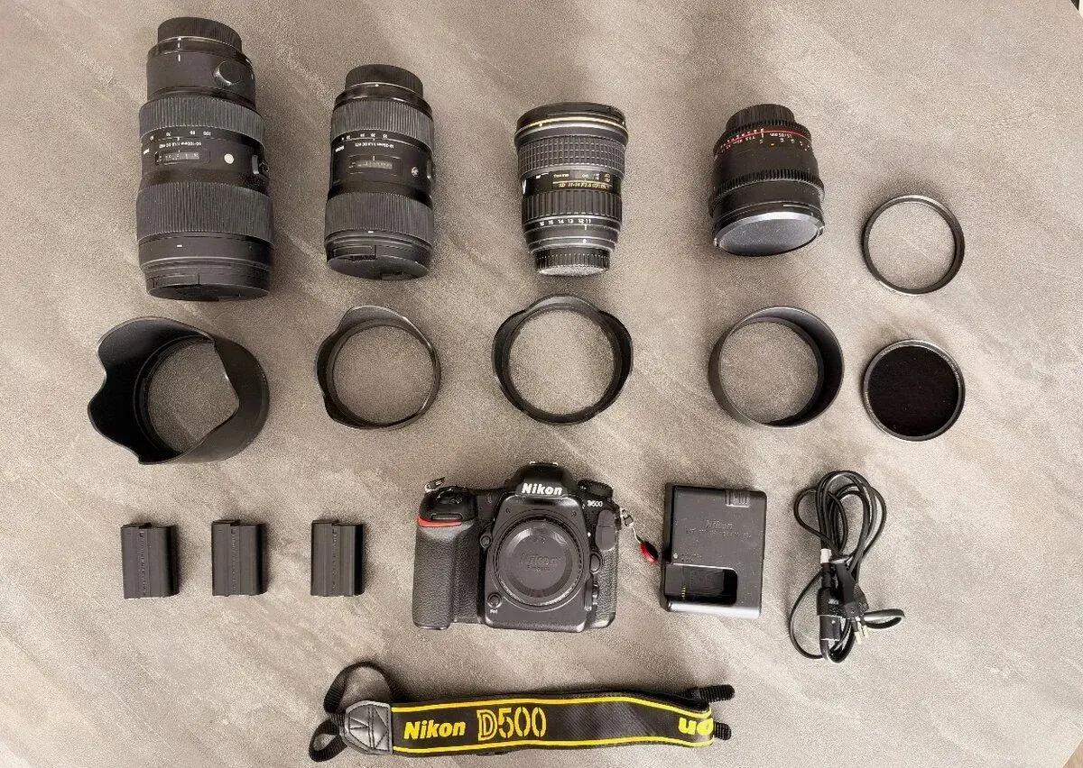 Nikon D500 + objektivy a příslušenství