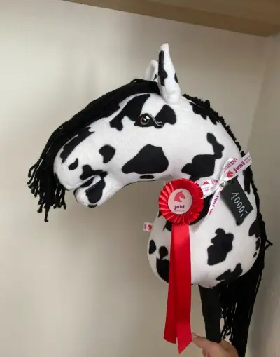 Nový Hobby horse Dakota - Černá hříva - Dospělý kůň - Juhi -