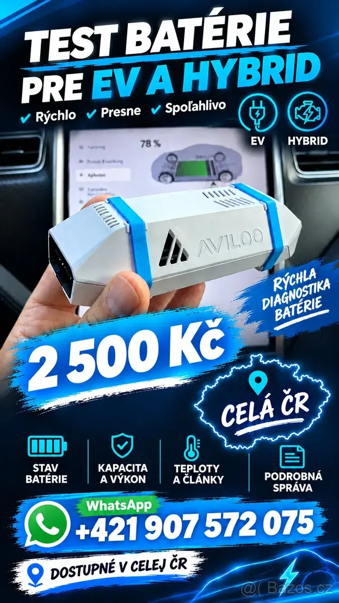✔️. TEST BATÉRIE ELEKTROMOBILU S certifikátom AVILOO