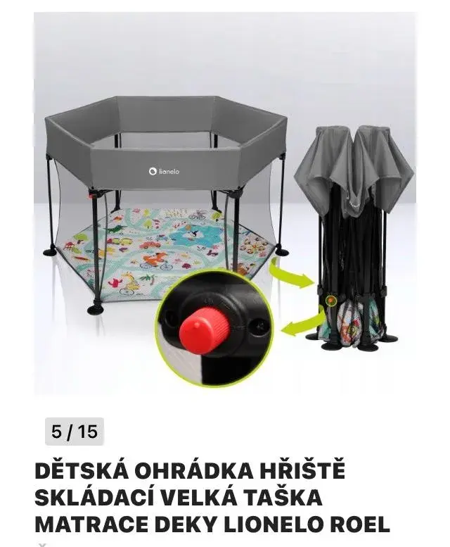 Nová dětská ohrádka pro odpočinek i dětské dovádění (hraní)