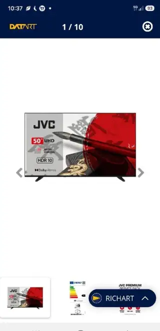 Televize JVC ještě v záruce