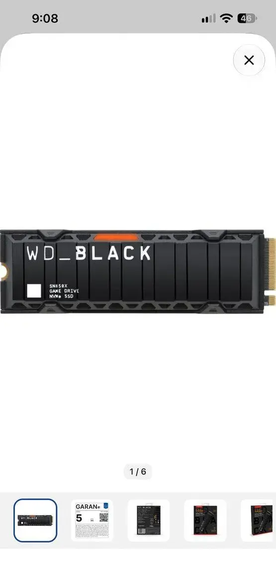 WD_BLACK SN850X NVMe SSD POWERED BY SANDISK 1 TB, [S Heatsi