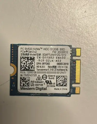 Nvme disk WD SN520 512GB 2230