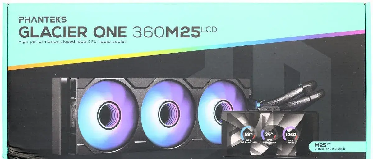 Vodní chlazení: Phanteks Glacier One 360 M25 LCD - nový