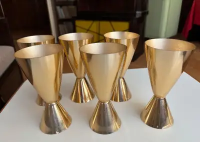 SONNAU DDR – 6 retro koktejlových pohárů, vintage design