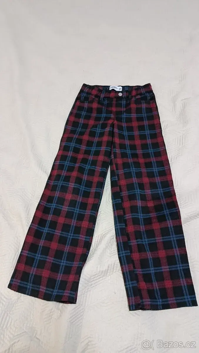 Dívčí kárkované kalhoty Abercrombie Kids