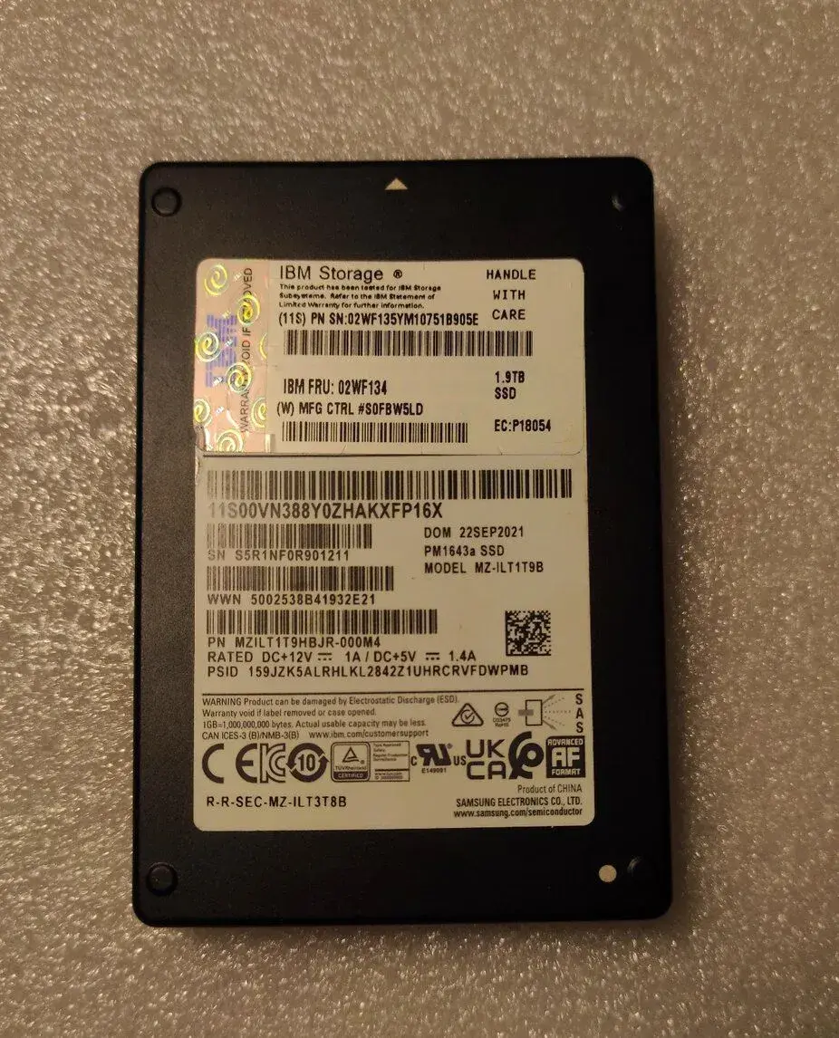 SSD Samsung PM1643a 1,92 TB | SAS 12 Gb/s | NETESTOVANÝ