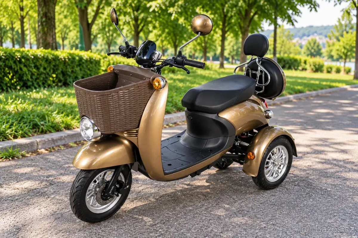 Elektrická tříkolka 1000 W / 20 Ah – elegantní městský model