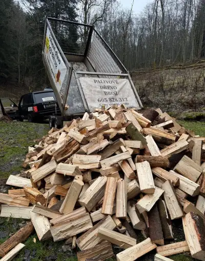 štípané dřevo s dopravou zdarma