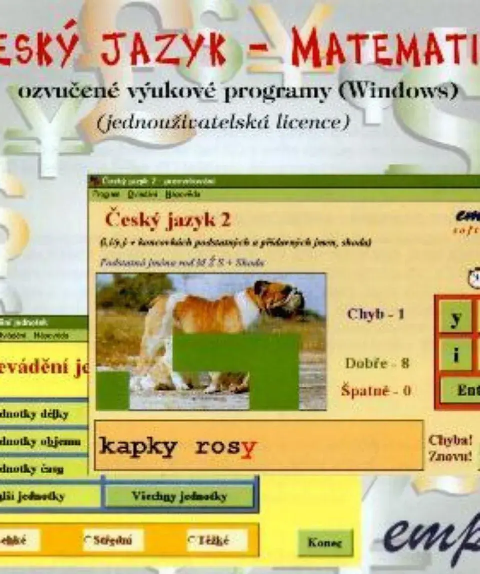 Matematika a český jazyk - výukové programy na DVD