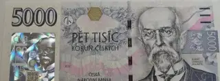 BANKOVKA 5000 Kč s přítiskem , k výročí 100 let ČNB