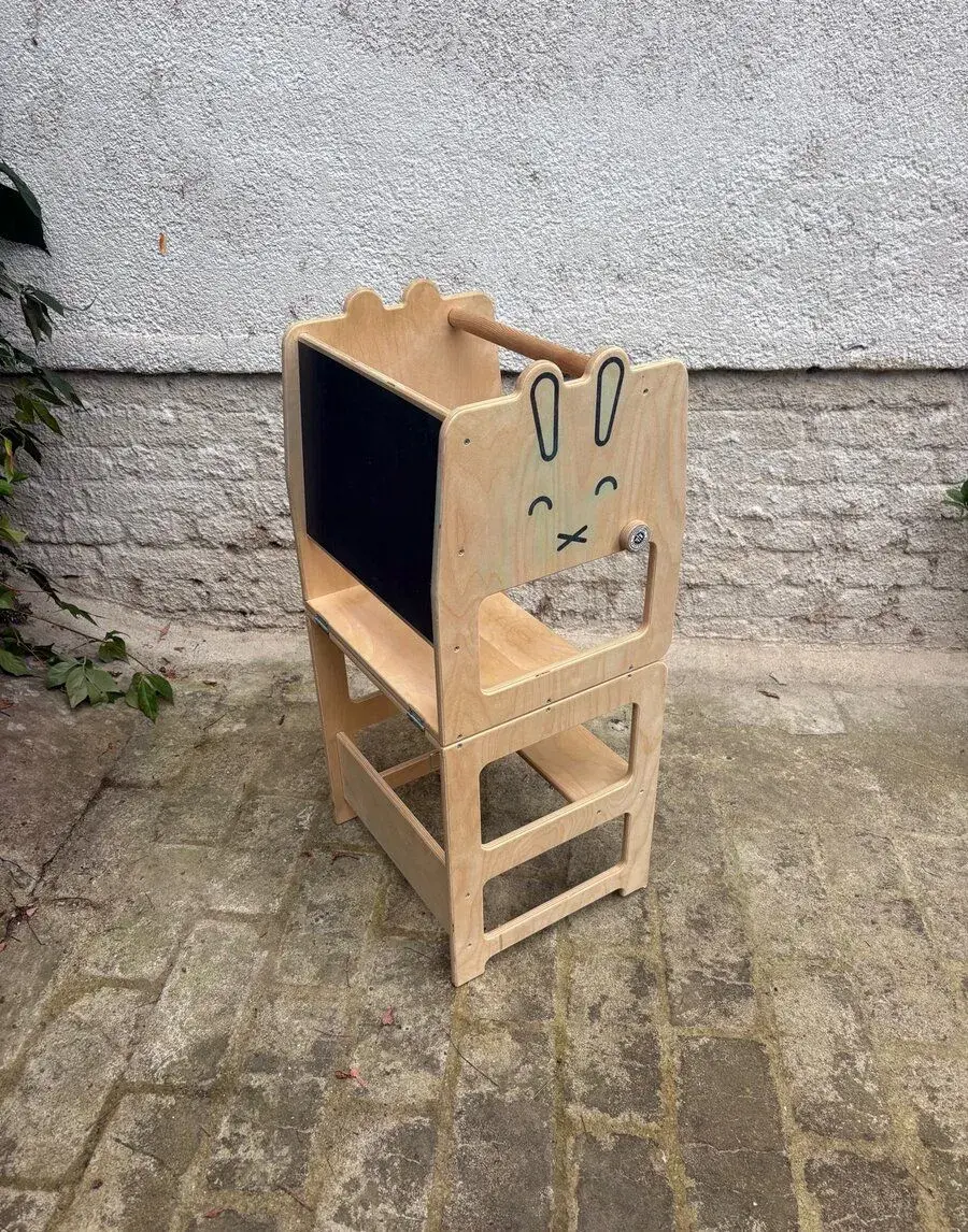 Učící věž 4 v 1 - věž, schůdky, stolek se židličkou, tabule