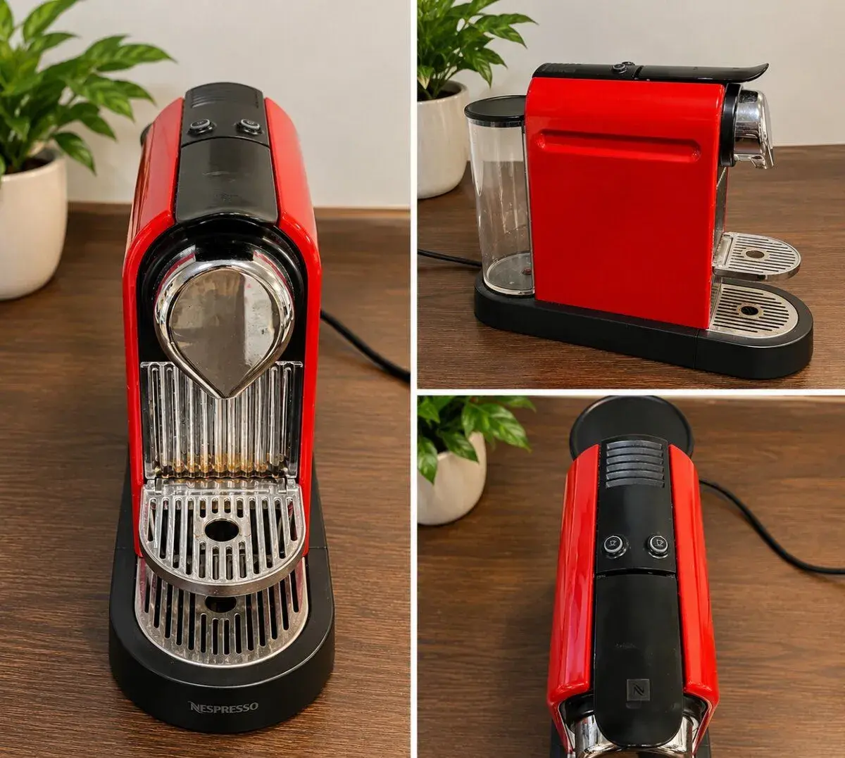 Nespresso CitiZ – červený kapslový kávovar, plně funkční