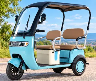 Elektrická tříkolka LOTUS se střechou – 800 W / 20 Ah / 2 se