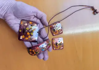 sada šperky náhrdelník náušnice nové